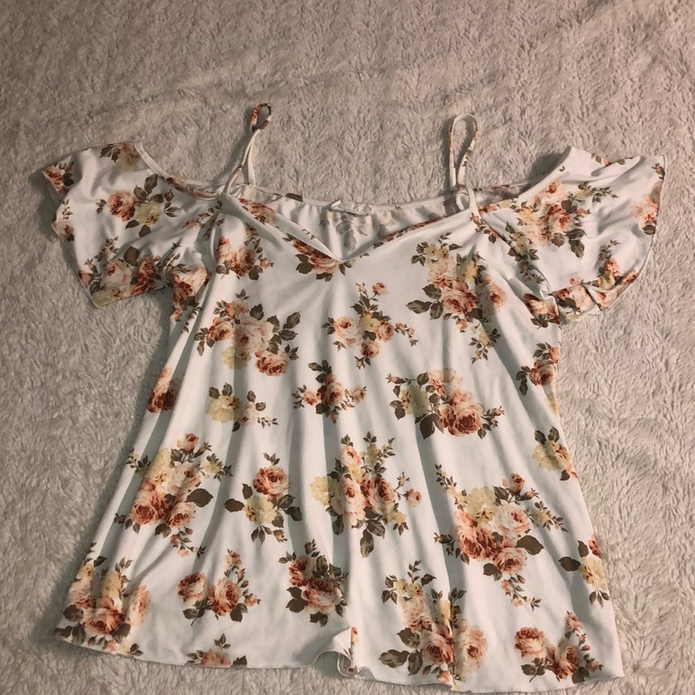 Flower pattern blouse; Size small